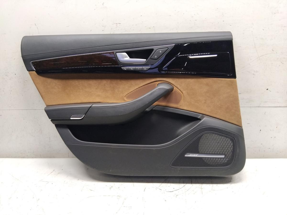 Audi A8L 4H orig T&uuml;rverkleidung hinten links Leder Alcantara Memory Lang BJ2015
