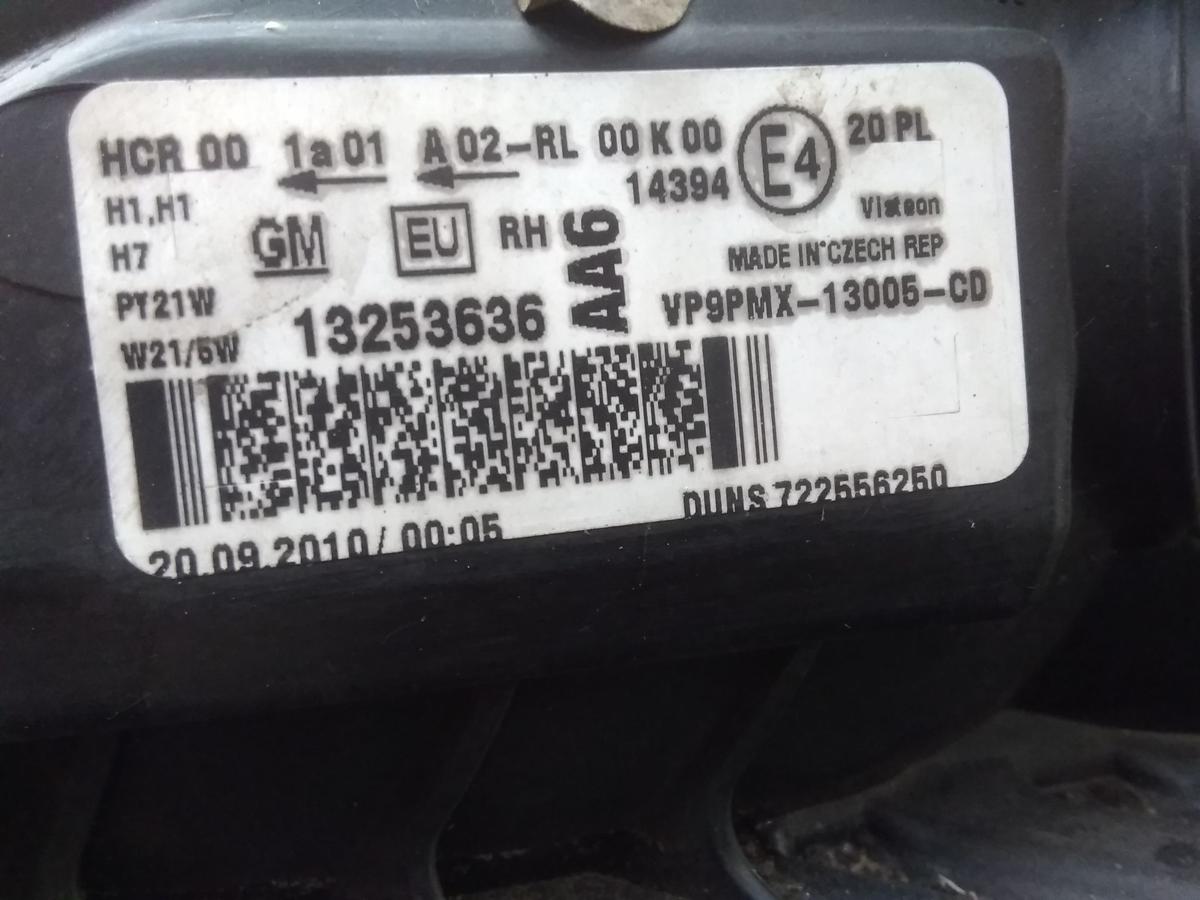 Opel Meriva B original Scheinwerfer rechts 13253636 GM Halogen mit LWR AFL BJ2010