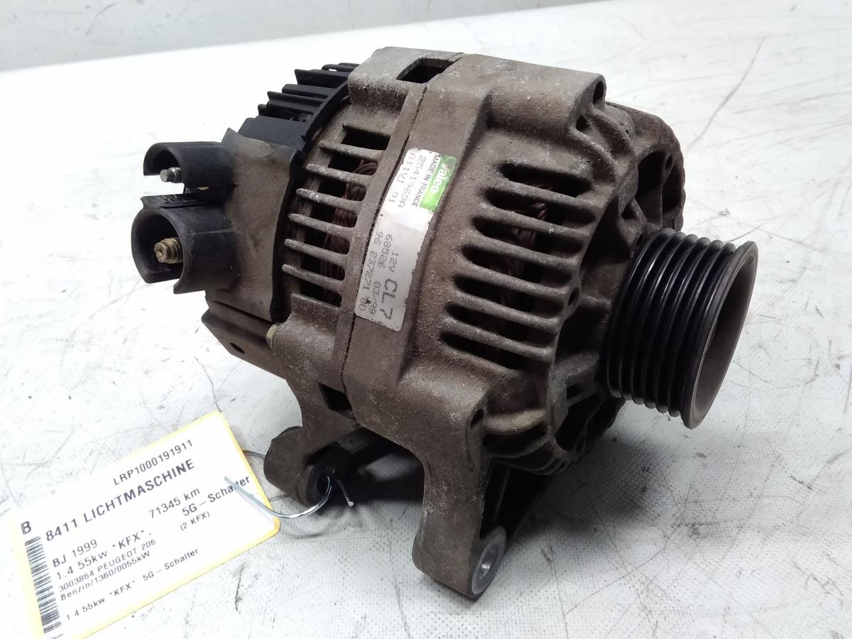 Peugeot 206 orig. Lichtmaschine Generator VALEO 1.4 55kw KFX BJ1999 9623727180