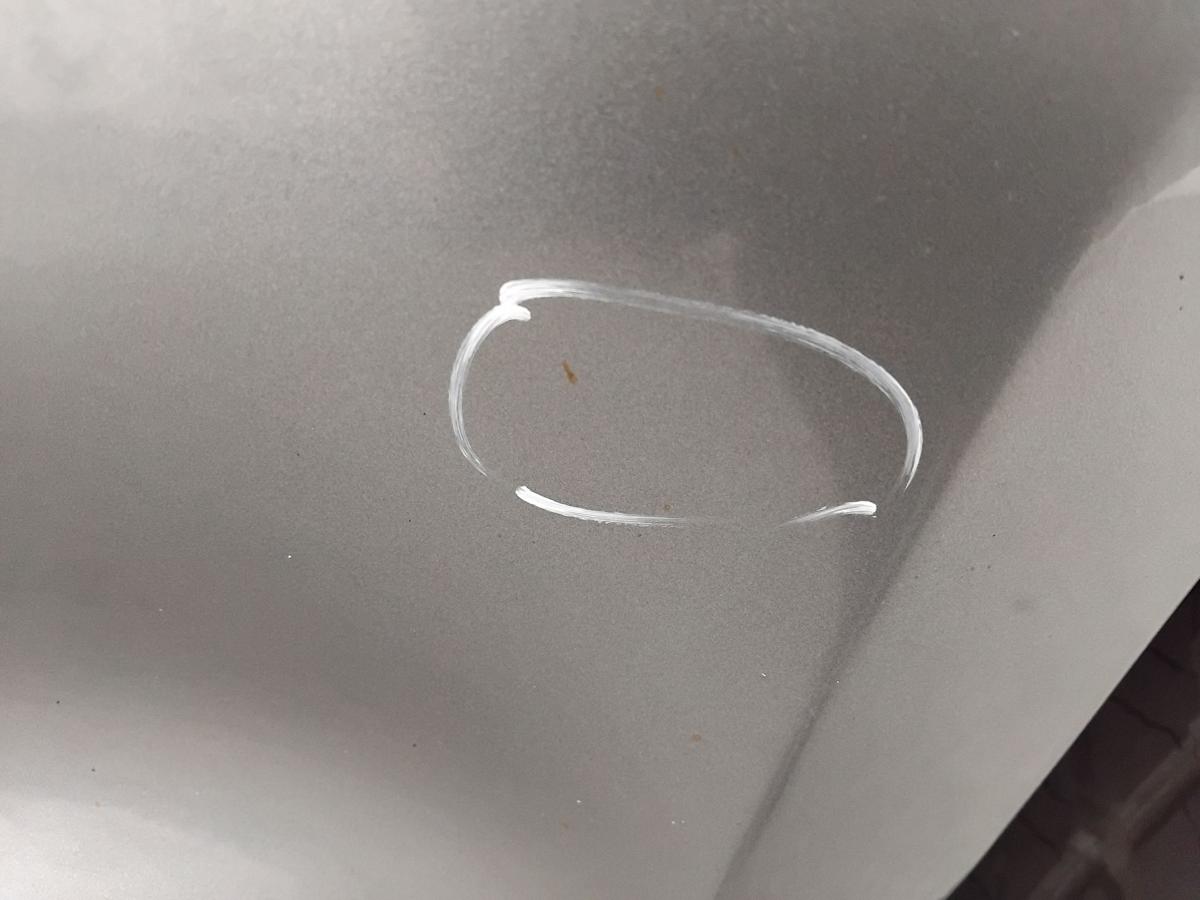 Porsche Cayenne 9PA Turbo T&uuml;r hinten links LD7Z Titanium Rohbau BJ2003