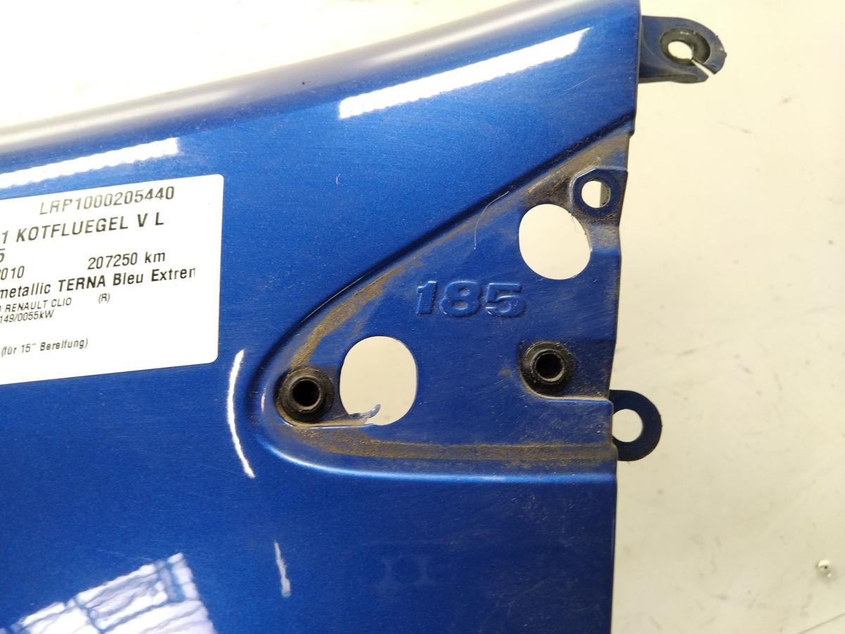 Renault Clio 3 original Kotfl&uuml;gel vorn links Index 185 blaumet.TERNA BJ2010