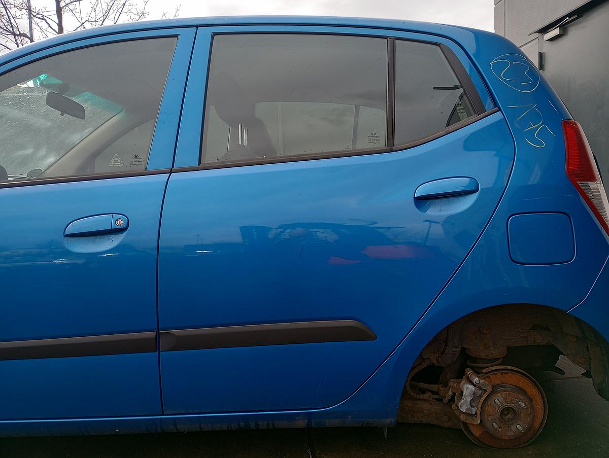 Hyundai i10 PA original Tür hinten links Alpine Blue met Bj 08-13