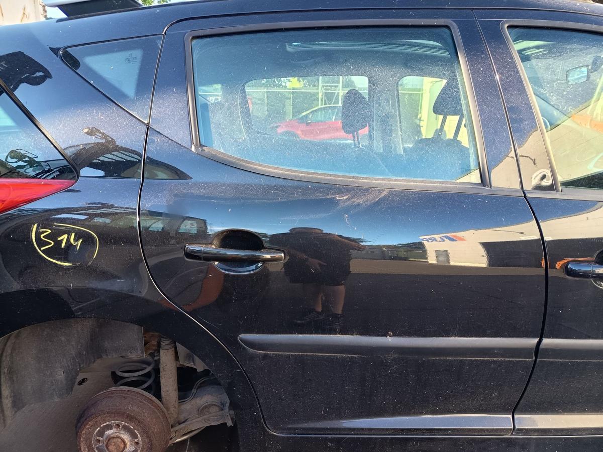 Peugeot 207SW original T&uuml;r Roht&uuml;r hinten rechts EXL schwarz Baujahr 2009