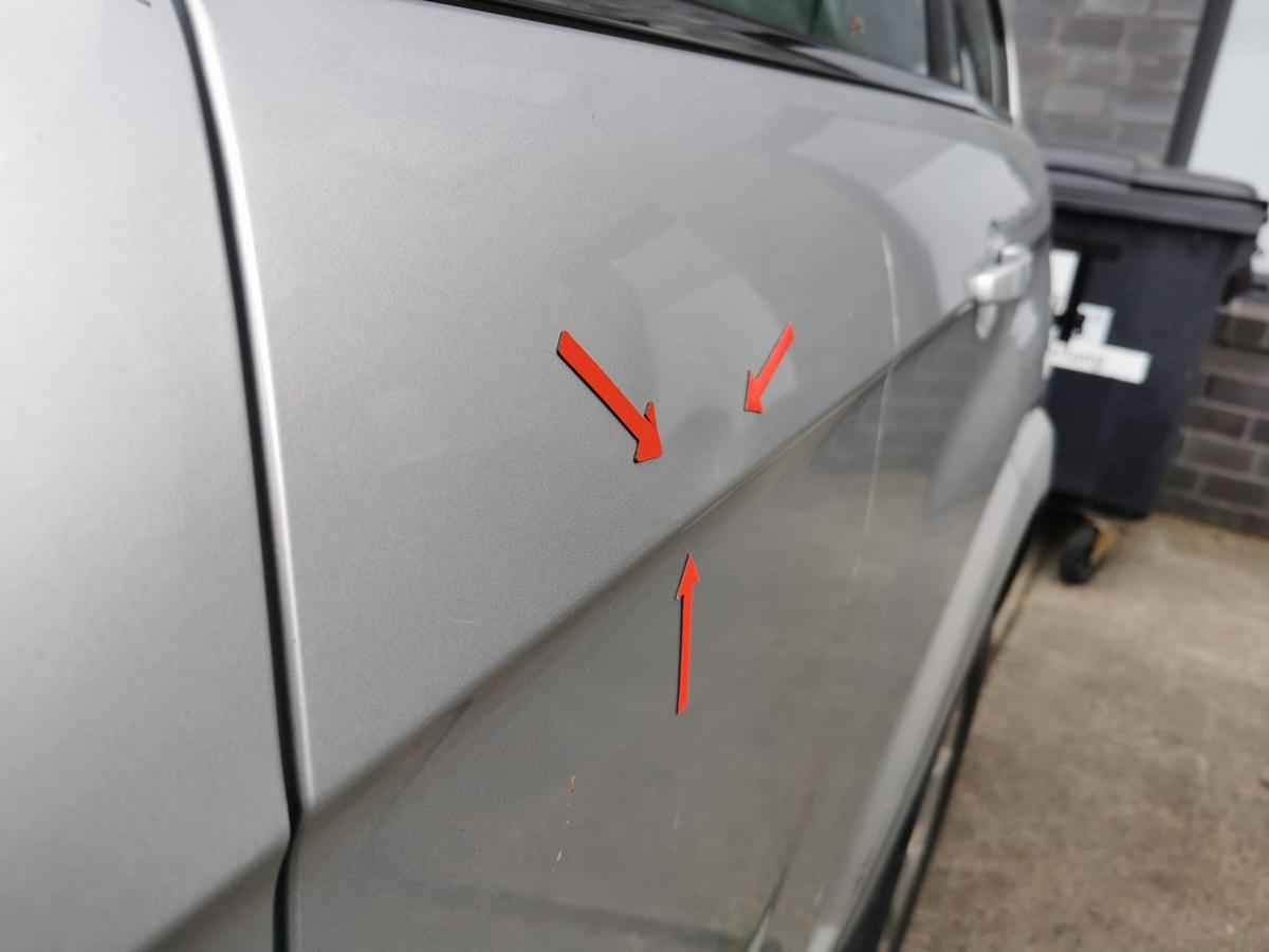 Chevrolet Captiva KLAC Tür Autotür Rohbautür hinten links GAN Ice Silver met