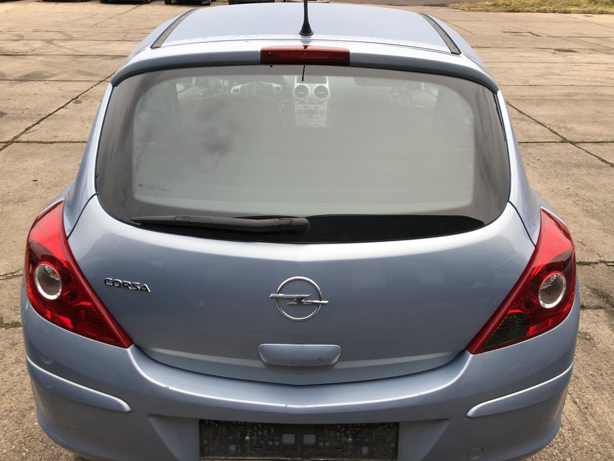 Opel Corsa D Heckklappe mit Heckscheibe 3 türig Kofferklappe Z21C Aeroblau