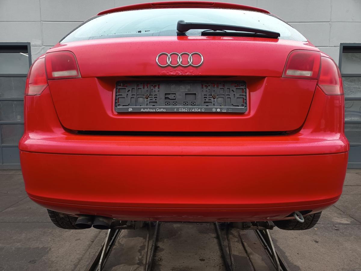 Audi A3 8PA original Sto&szlig;stange F&auml;nger hinten Heck Y3J Brillantrot Bj 2005