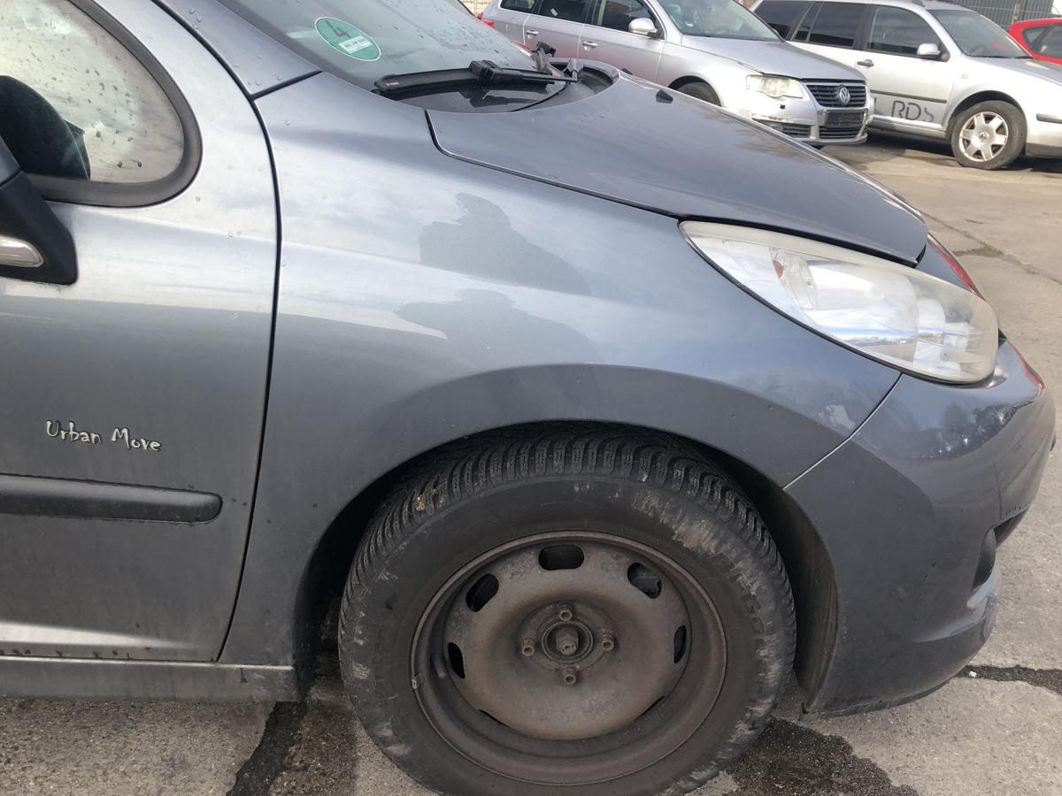 Peugeot 207 SW Typ WE Kotfl&uuml;gel vorn rechts Beifahrerseite KTH Thorium Grau