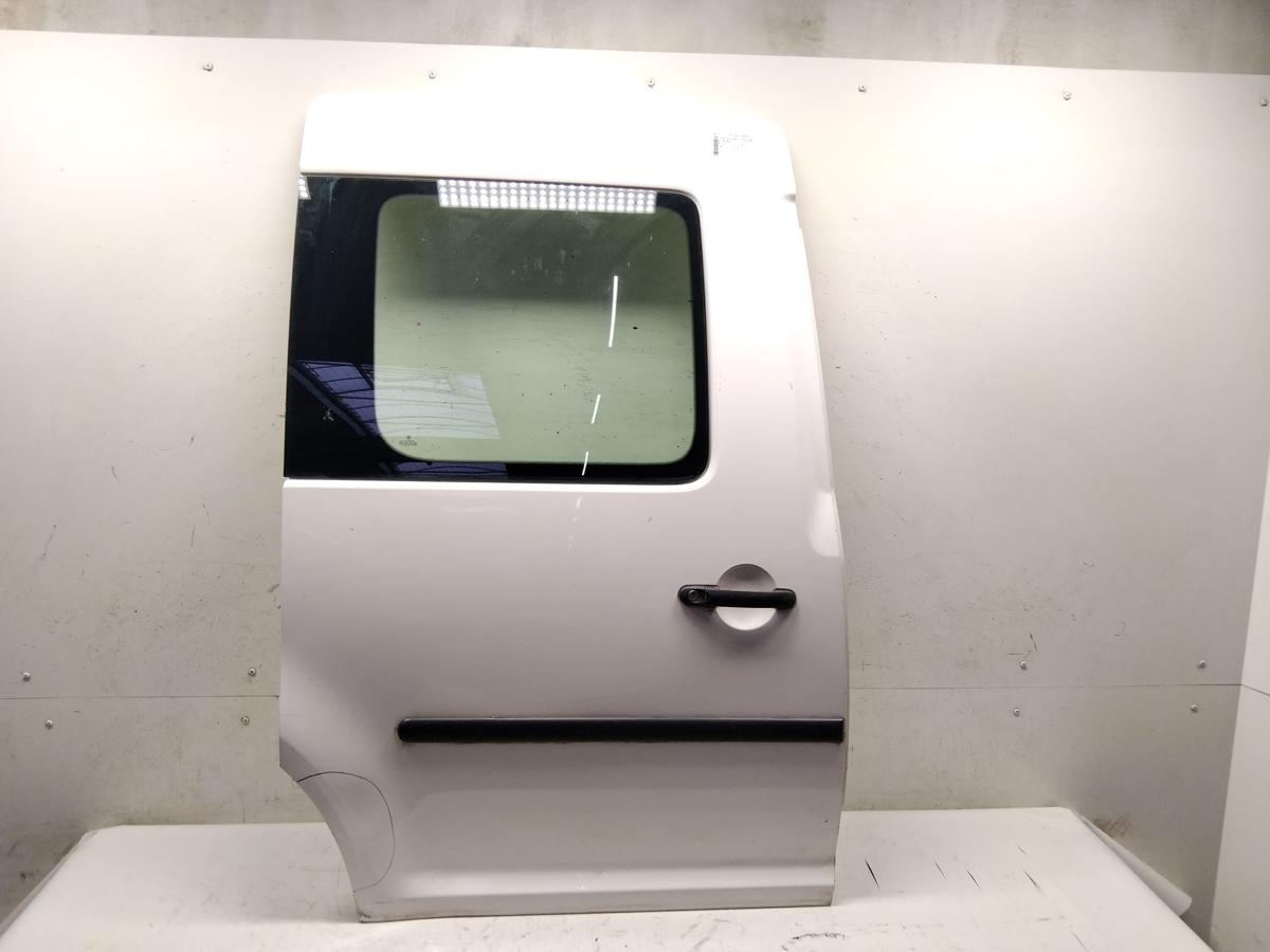 VW Caddy 2K original Schiebet&uuml;r rechts LB9A Candywei&szlig; mit Scheibe BJ2005