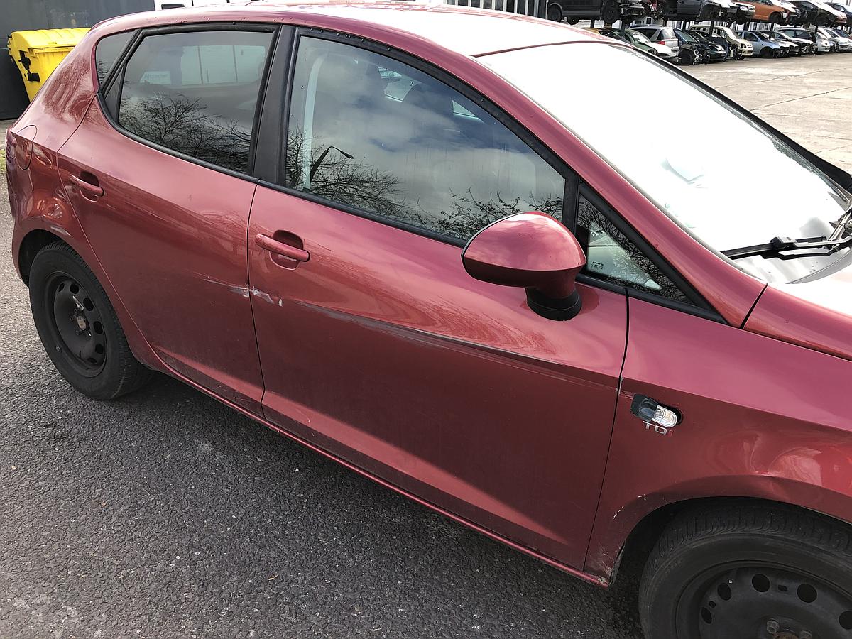 Seat Ibiza 6J Tür vorne rechts Beifahrertür BESCHÄDIGT LS3Z Rojo Dakota Met