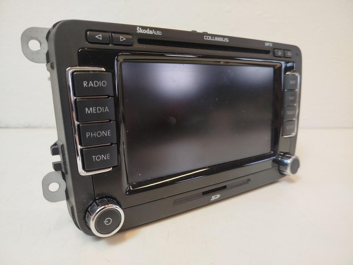 Skoda Superb 2 Typ 3T Radio Navigationssystem Coloumbus Autoradio Navi OEM