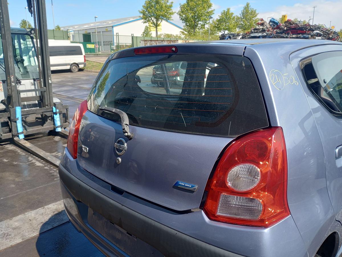 Nissan Pixo orig Heckklappe mit Scheibe ZLZ Greyish Blue met Bj 2009