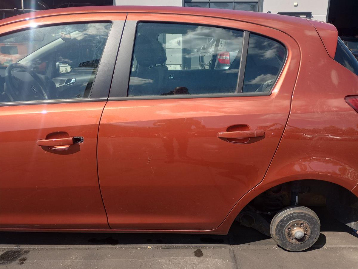 Opel Corsa D orig Tür hinten links 5Trg Fahrerseite Z50K Curry Red Bj 2012
