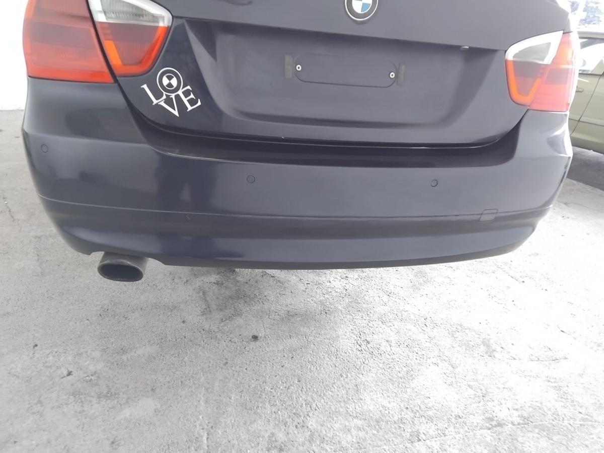 BMW 3er E90 Limousine original Sto&szlig;f&auml;nger Sto&szlig;stange hinten PDC BJ2007 A35 monacoblaumetallic