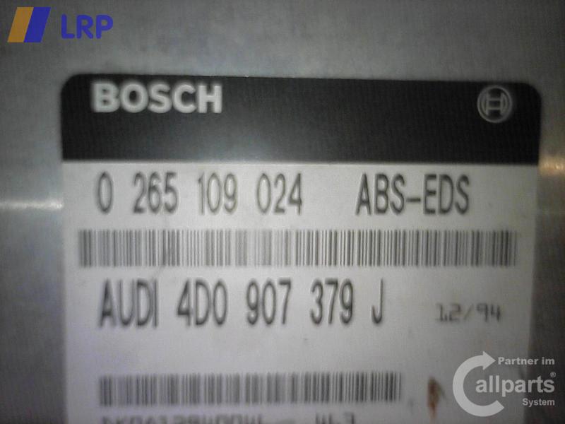 Audi A8 4D original Steuergerät ABS EDS 4D0907379J 0265109024 BOSCH BJ1999