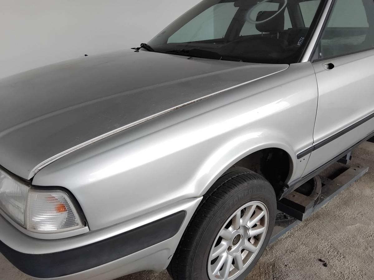 Audi 80 B4 original Kotfl&uuml;gel vorn links LY7T Kristallsilbermetallic BJ1992