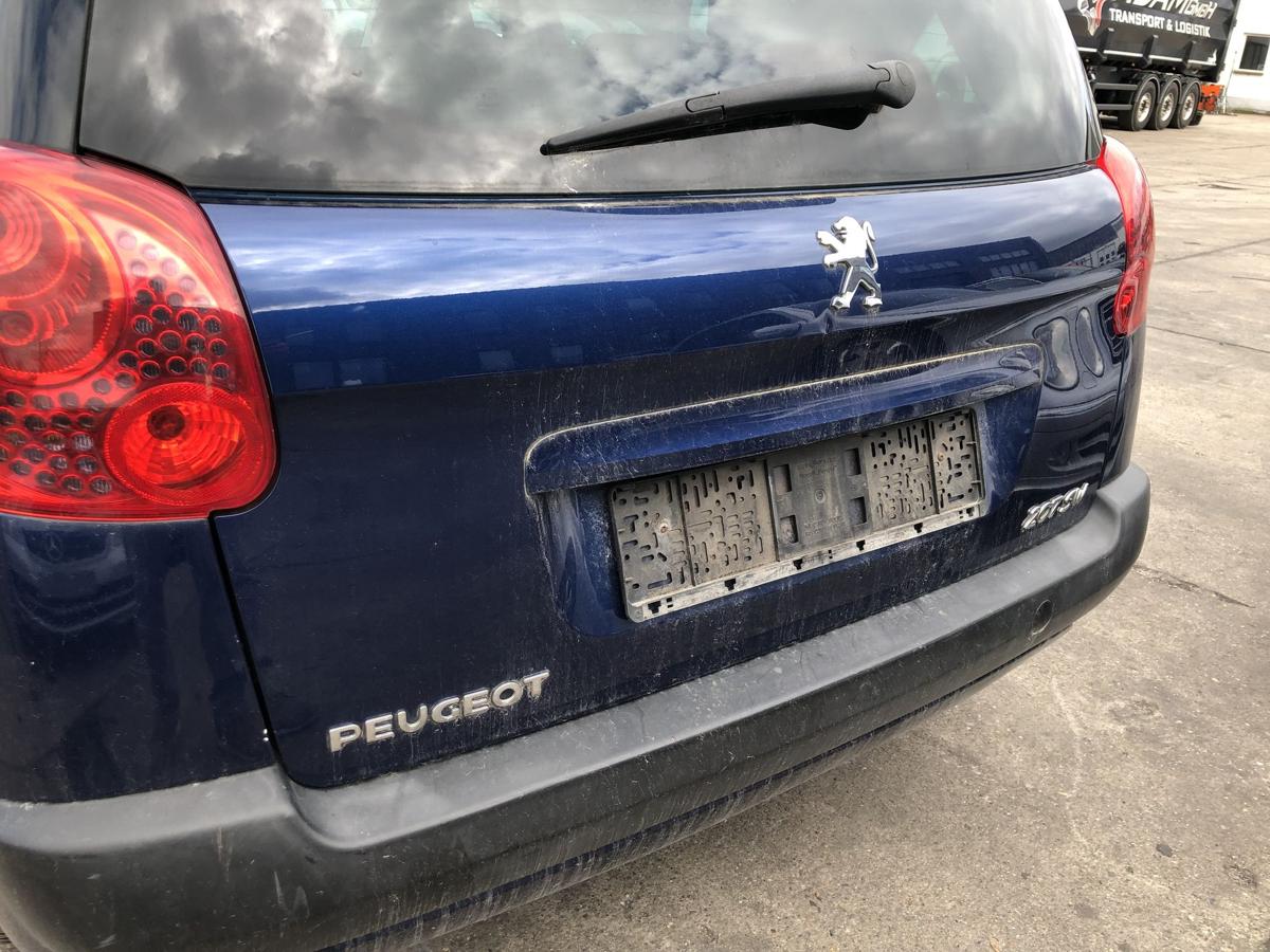 Peugeot 207SW Heckklappe ohne Heckscheibe im Rohbau KPL Montebello blau