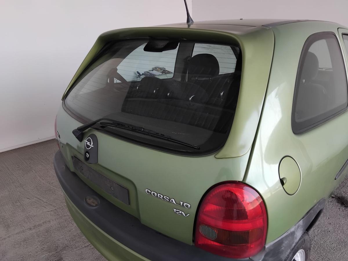 Opel Corsa B Heckklappe 49L kiwigrünmetallic mit Heckscheibe und Spoiler BJ2000