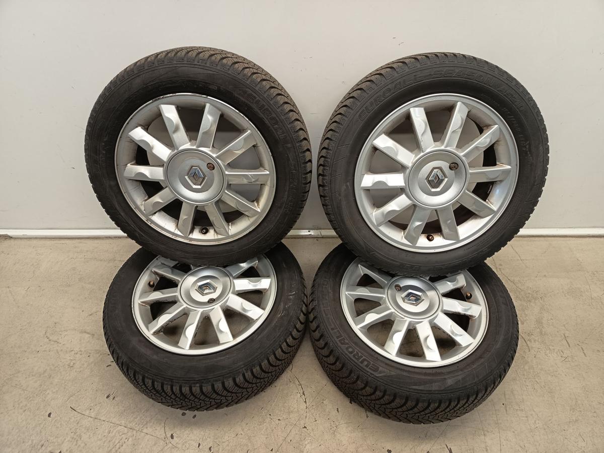 Renault Modus original Alufelgen Alufelgensatz 6x15 ET50 Allwetterreifen Bj 2005