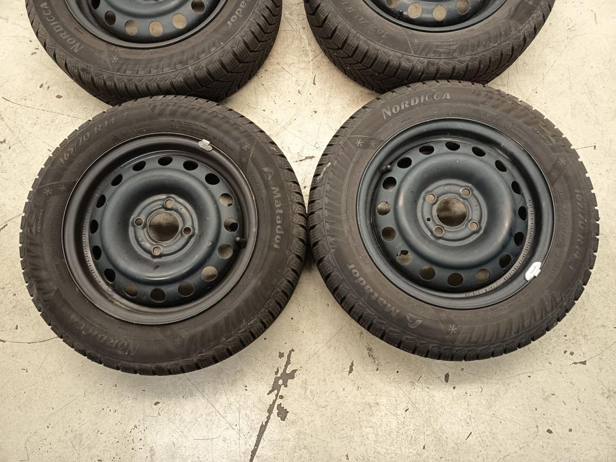 Nissan Micra K12 original Stahlfelgen mit Winterreifen 14 Zoll