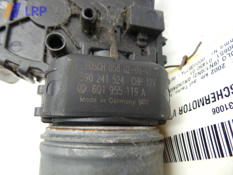 VW Polo 9N Wischermotor vorn 6Q1955119A 0390241524 BOSCH BJ2002