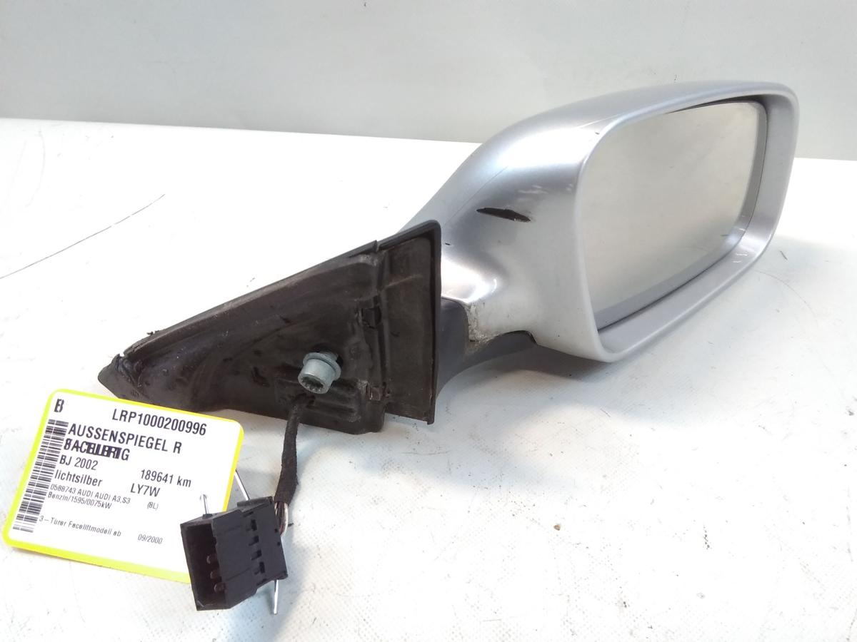 Audi A3 8L original Au&szlig;enspiegel rechts lichtsilber LY7W 3-T&uuml;rer Bj.2002