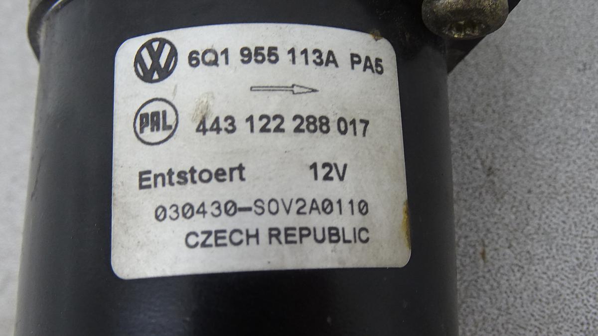 VW Polo 9N Wischermotor vorn 6Q1955113A 44312228817 Bj2003