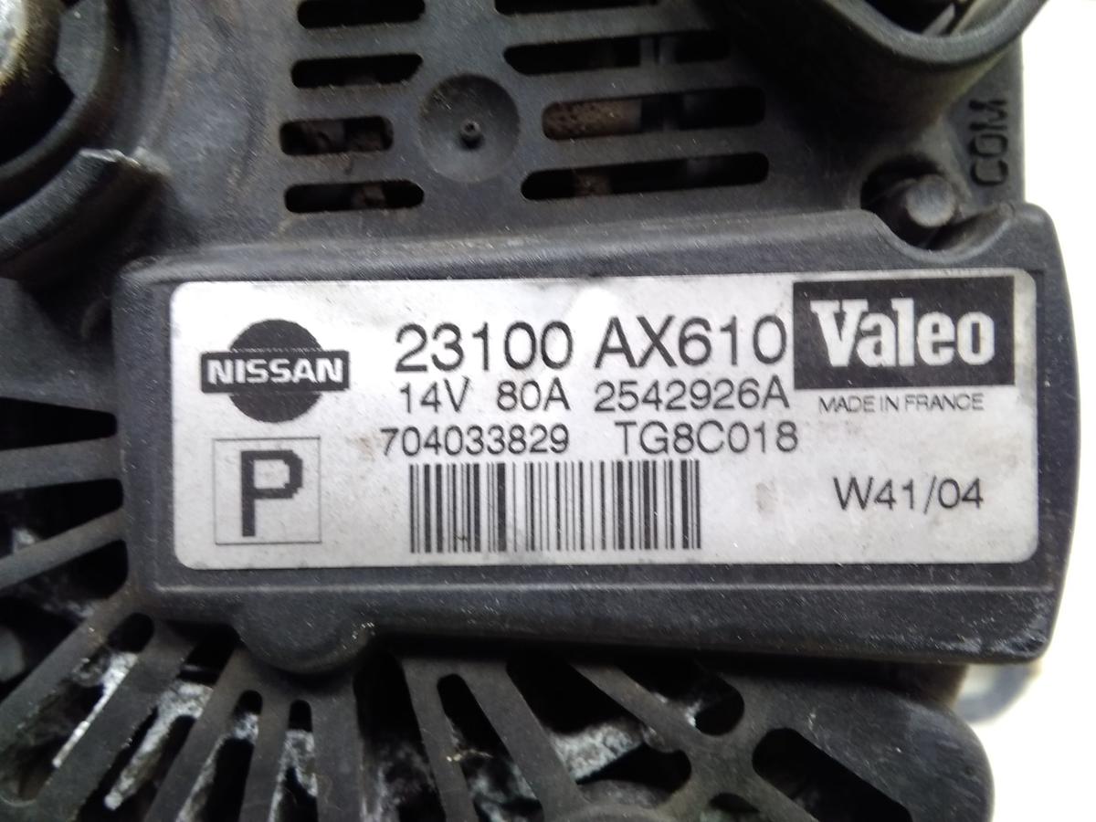 Nissan Micra K12 original Lichtmaschine 80A 1.2 48kw CR12 BJ2005 23100AX610
