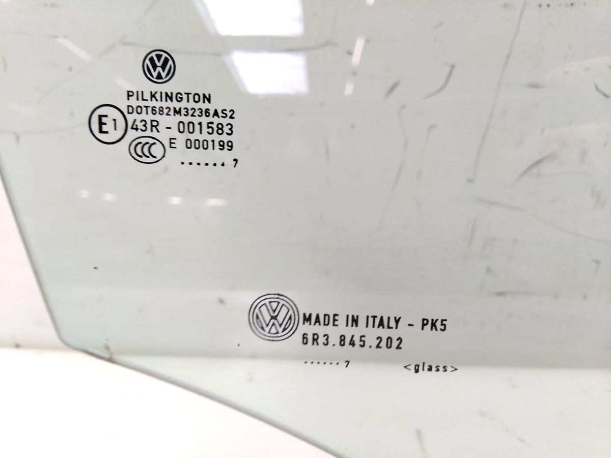 VW Polo 6R T&uuml;rscheibe vorn rechts 3-T&uuml;rer gr&uuml;ncolor Bj.2010