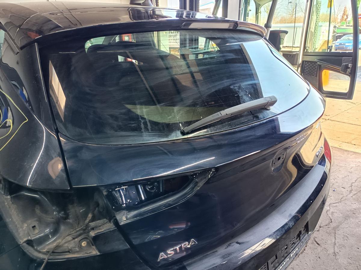 Opel Astra K Schr&auml;gheck orig Heckklappe mit Scheibe Z22X Blau vor Facelift Bj 18