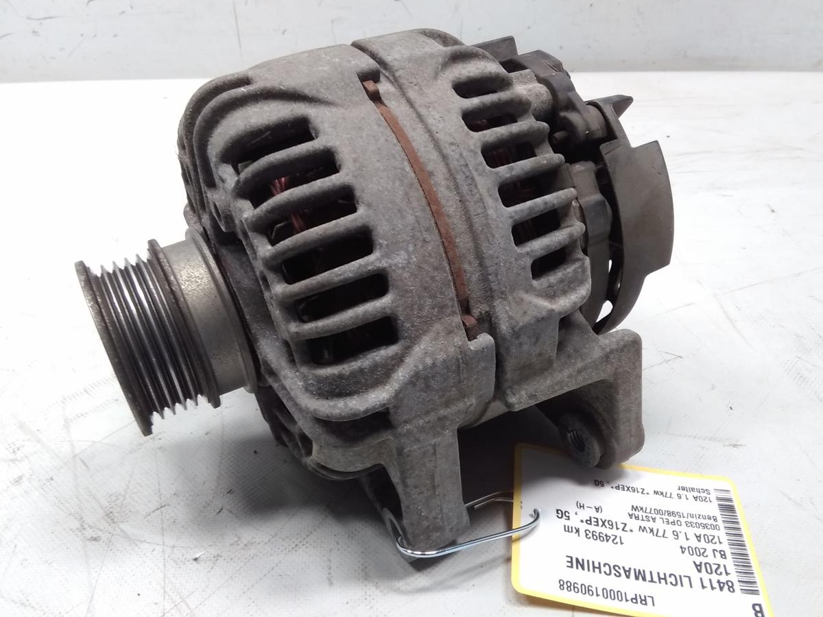 Opel Astra H original Lichtmaschine Generator 120A Bosch 1.6 77kw BJ2004