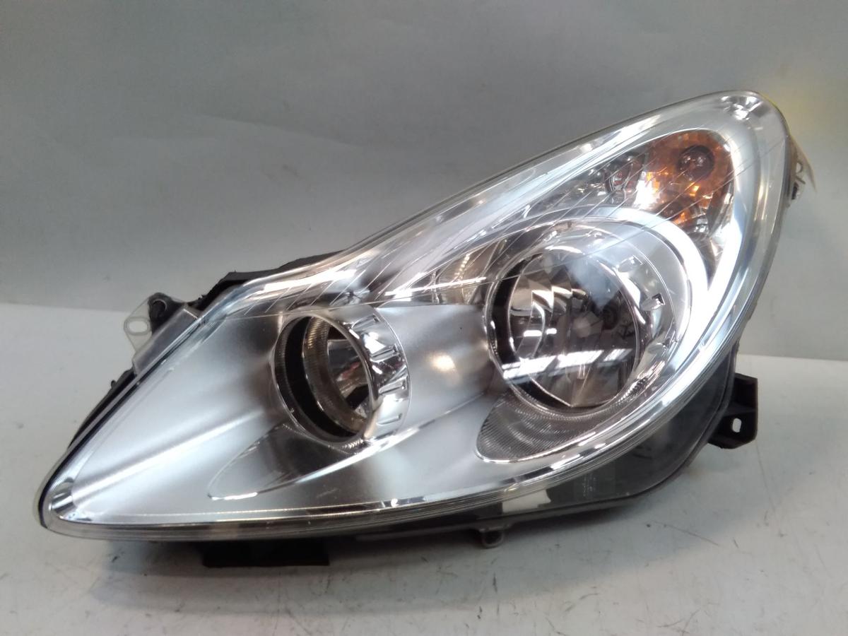 Opel Corsa D orig Scheinwerfer links chrom Valeo Halogen mit LWR BJ2010 13186381