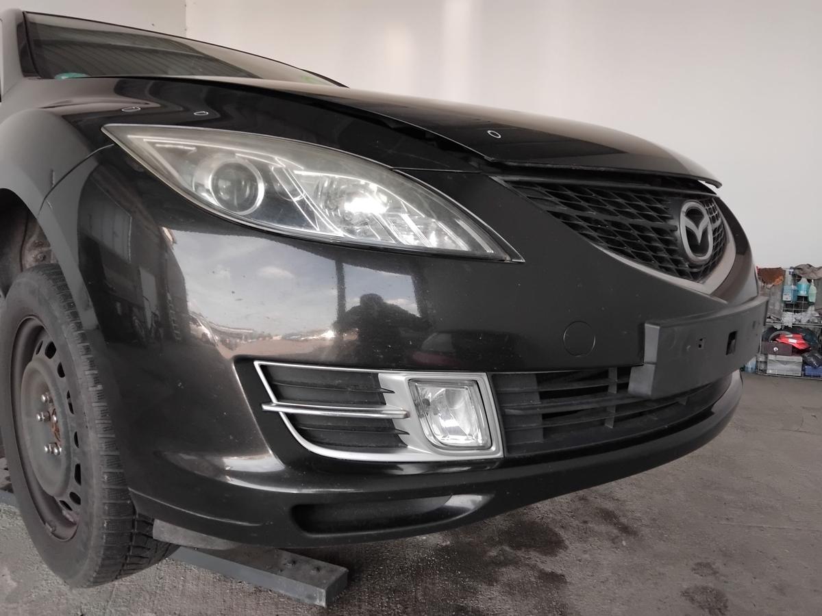 Mazda 6 II GH orig Sto&szlig;stange Stossf&auml;nger vorn mit Grill BJ2010 35N sparkling black pearl