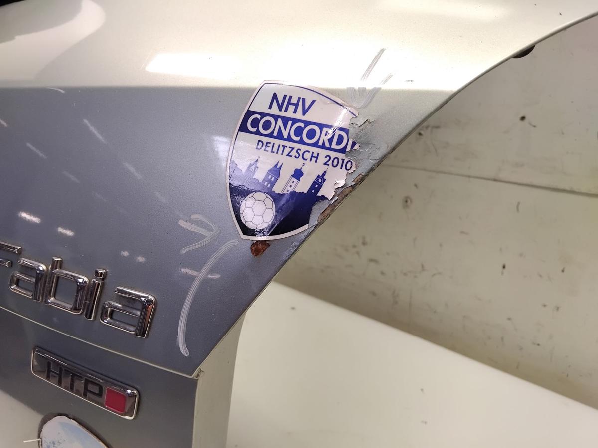 Skoda Fabia 2 5J Facelift Heckklappe arctic green mit Heckscheibe Bj.2011