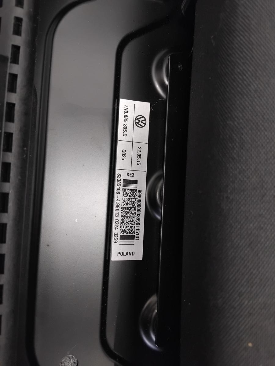Seat Alhambra 7N R&uuml;cksitz Einzelsitz Kofferraum links Stoff titanschwarz Bj.2015
