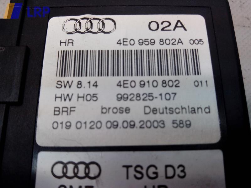 Motor Fensterheb H R 4E0959802A Audi A8/S8 4e (11/02-09) BJ: 2003