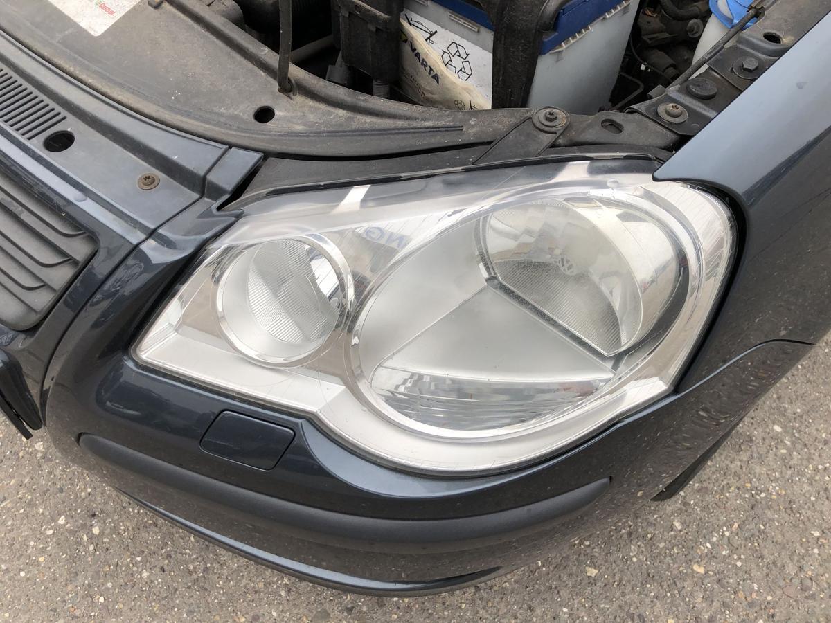 VW Polo 9N3 Scheinwerfer links Frontscheinwerfer Lampe Halogen Hella Tr&uuml;bung