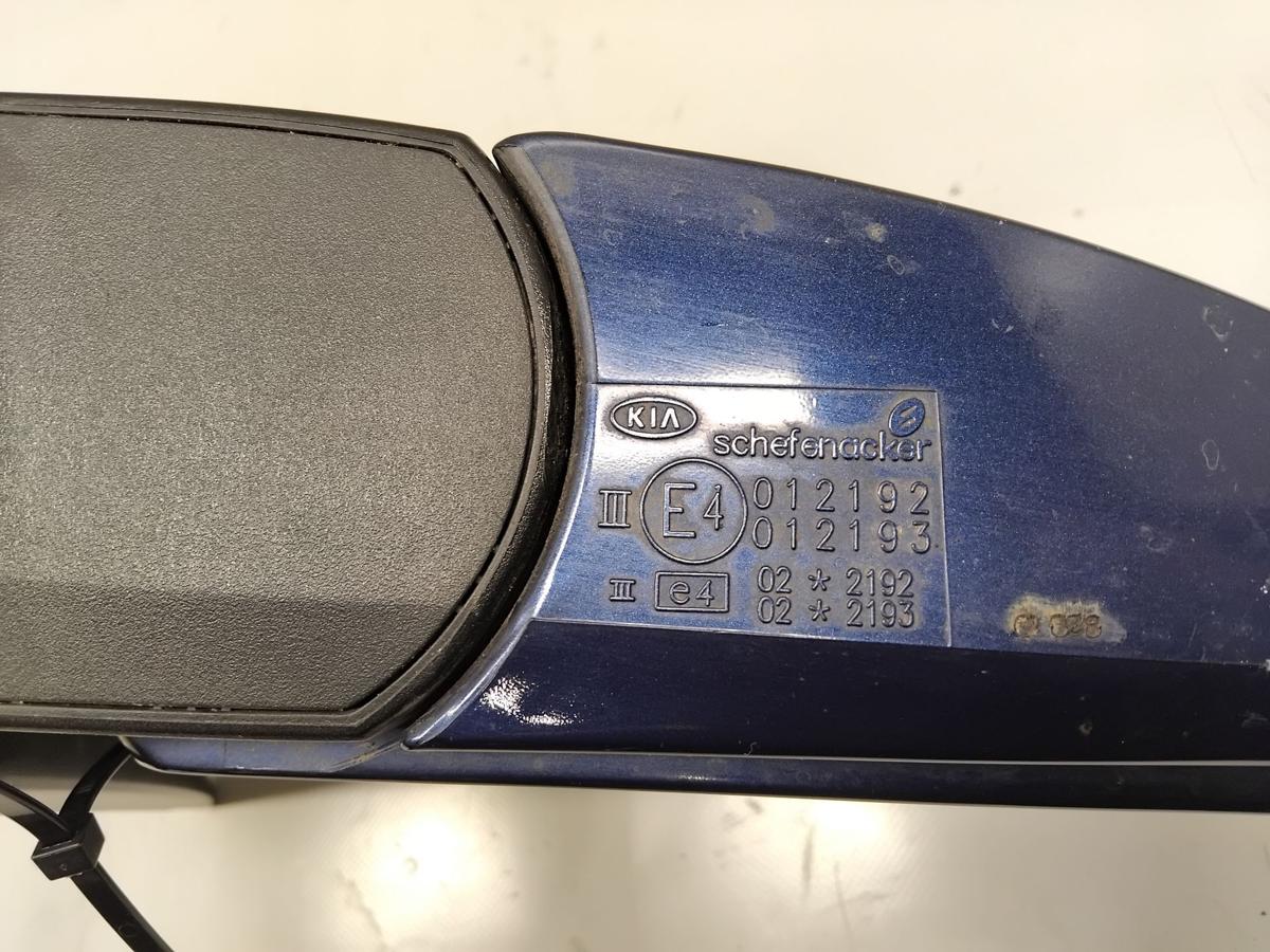 Kia Carens II original Au&szlig;enspiegel links elektrisch und beheizt BJ2002 1C Imperial Blue