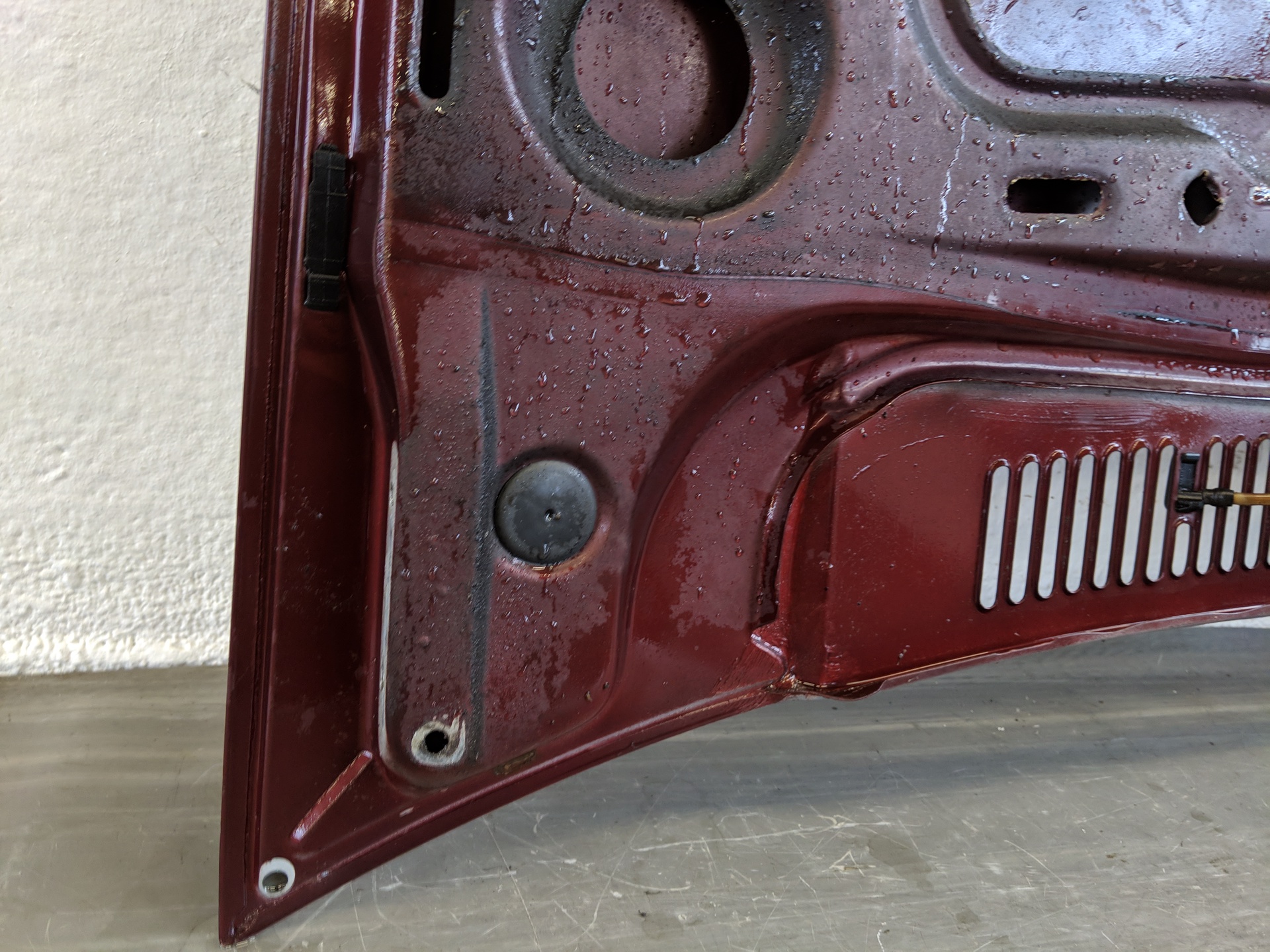 VW Golf 2 19E Bj88 Motorhaube Klappe Deckel vorn Weinrot