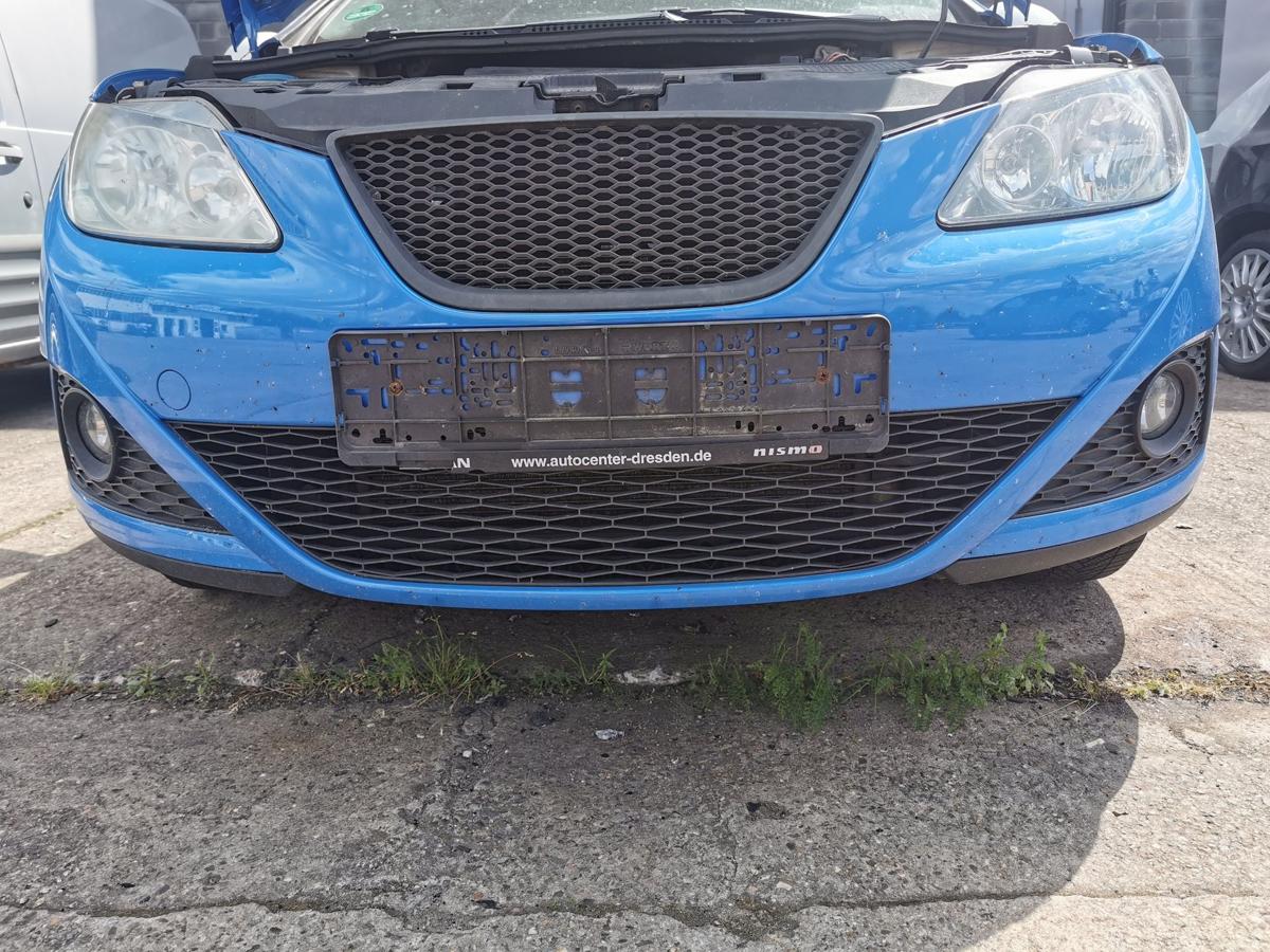 Seat Ibiza 6J Stossstange Stossfänger Bumper vorn NSW blau