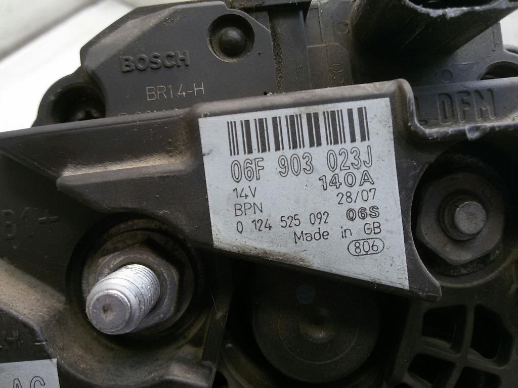 VW Sharan 06F903023J Lichtmaschine Bosch 7M BJ2007 2,0TDI 103kw BRT