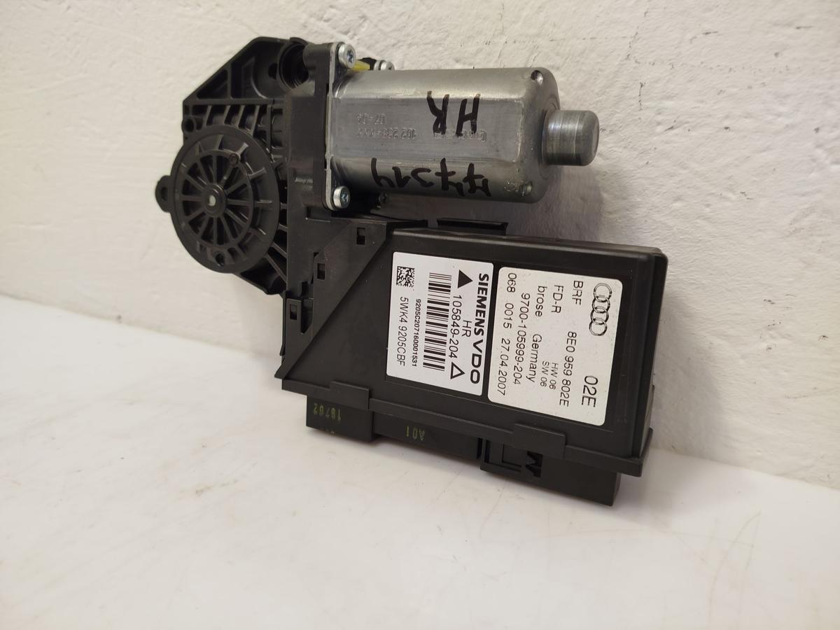 Audi A4 8E B7 Fensterhebermotor Motor Fensterheber hinten rechts mit Steuerteil