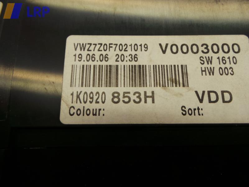 VW Golf 5 1K BJ2006 Tacho Kombiinstrument 1K0920853H 110080345004 VDO