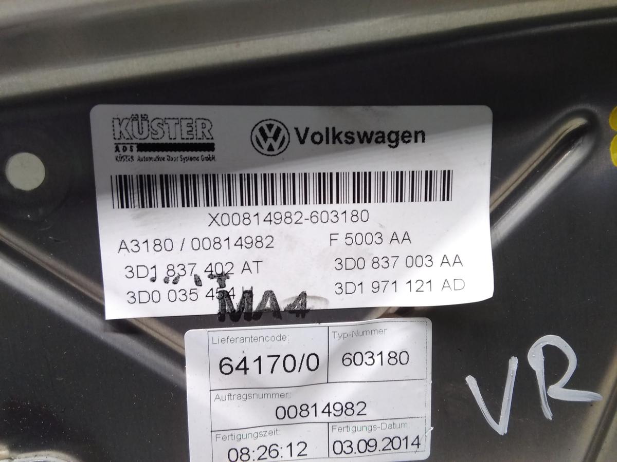 VW Phaeton GP4 original Fensterheber vorn rechts elektrisch Bj.2015