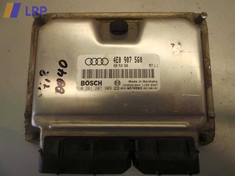 Audi A8 D3 4E Steuergerät Motor 4E0907560 0261207909 BOSCH BJ2002