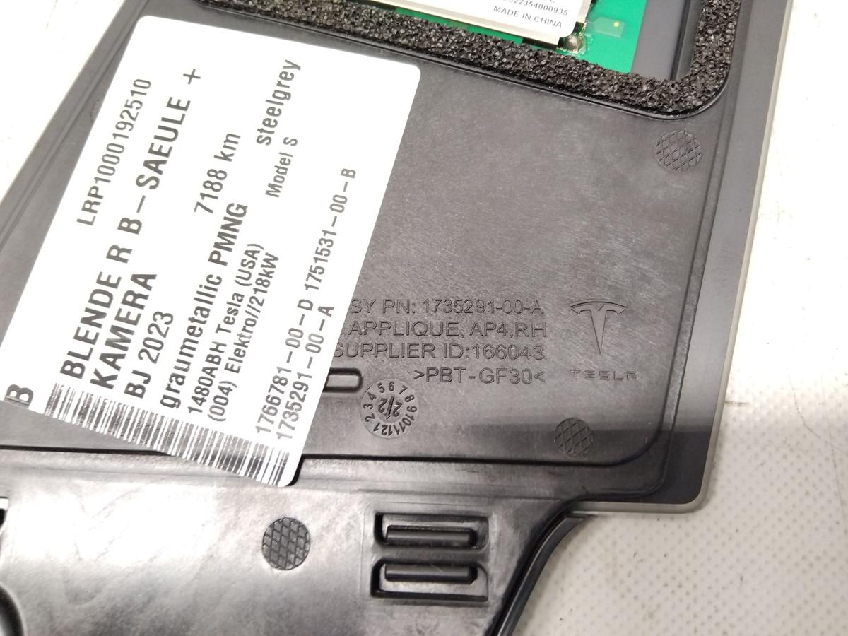 Tesla Model S Facelift original Blende B-S&auml;ule rechts mit Kamera Bj.2023