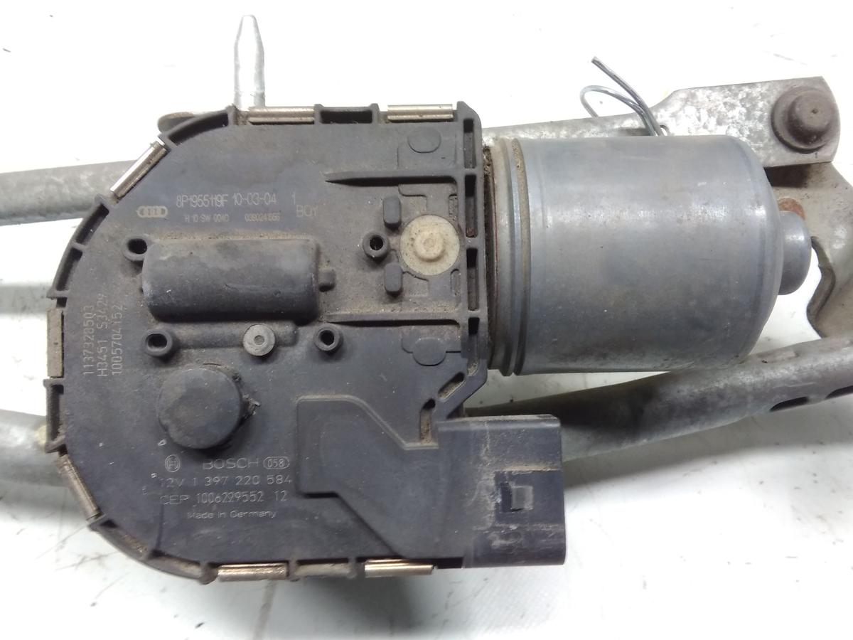 Audi A3 8P Facelift original Wischermotor vorn mit Wischergest&auml;nge Bj.2010