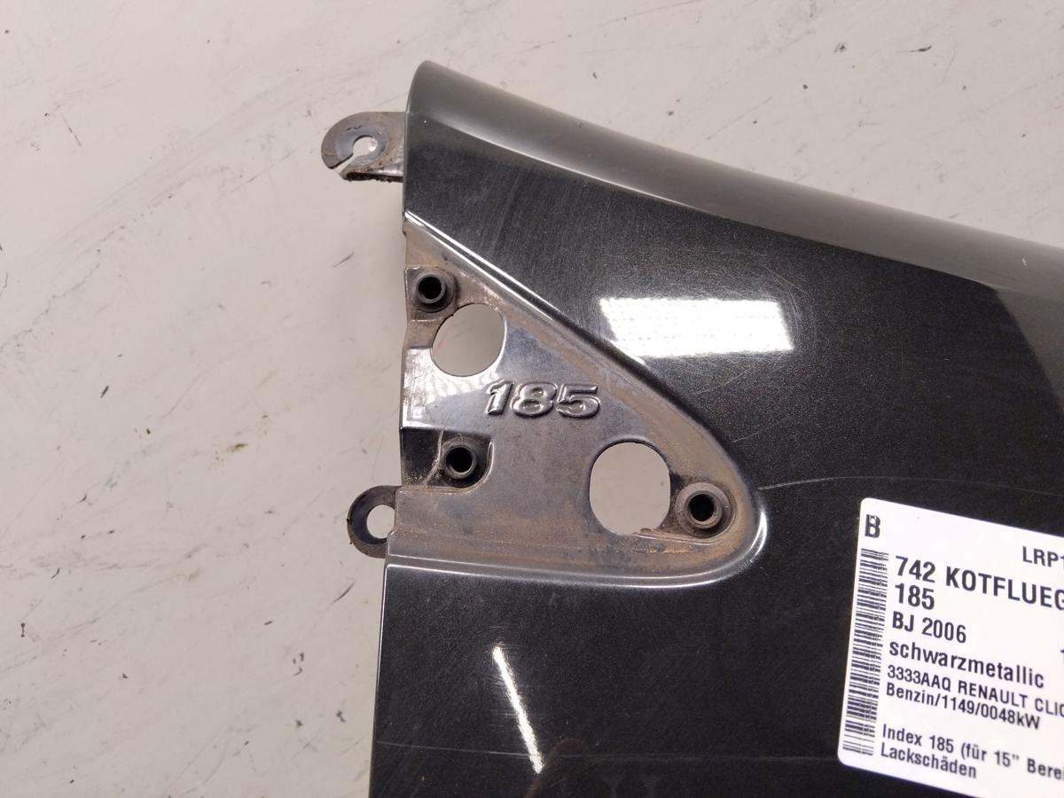 Renault Clio 3 original Kotflügel vorn rechts Index 185 schwarzmetallic Bj.2006