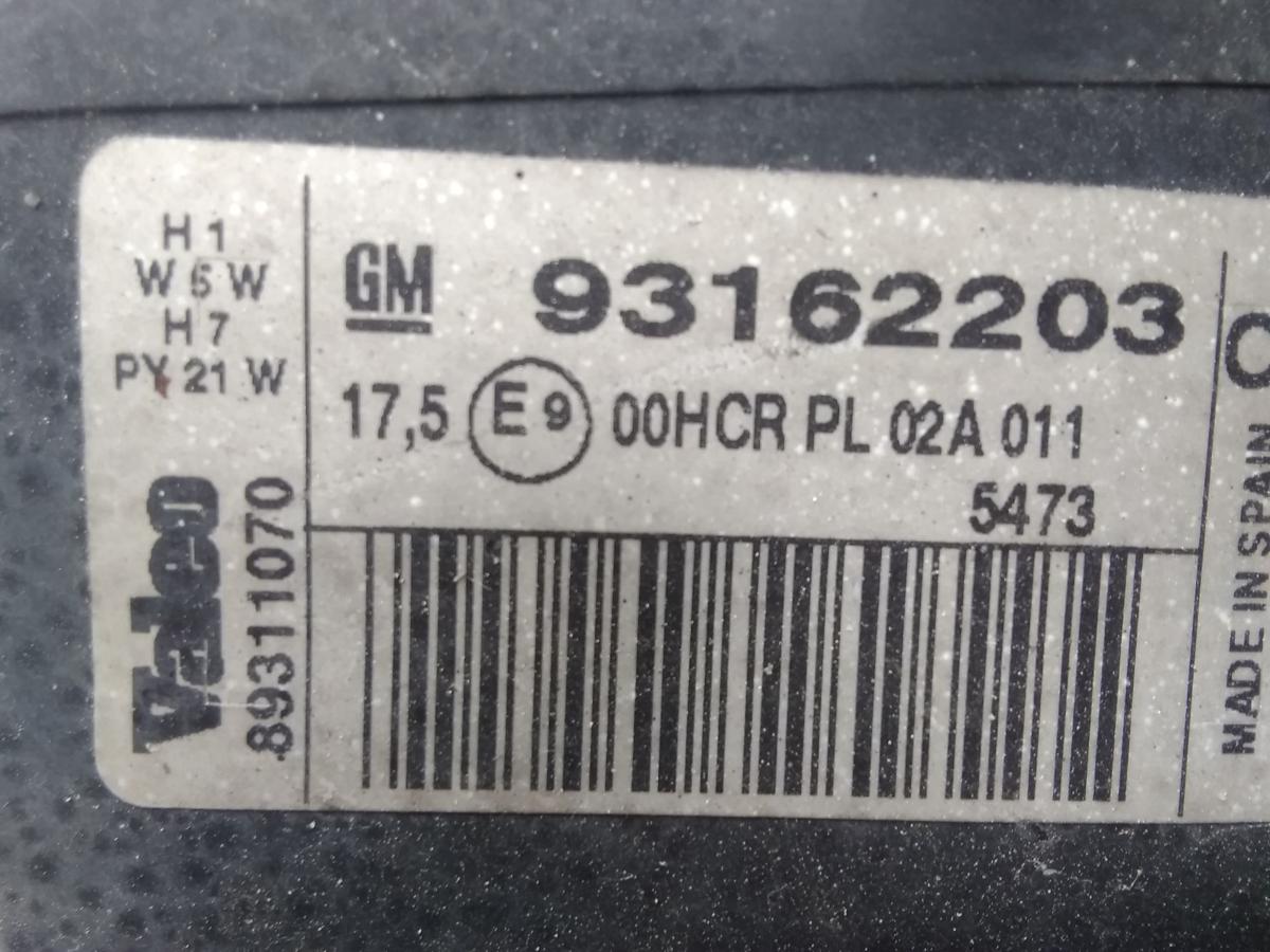 Opel Tigra TwinTop original Scheinwerfer vorn links Valeo Halogen mit LWR BJ2006