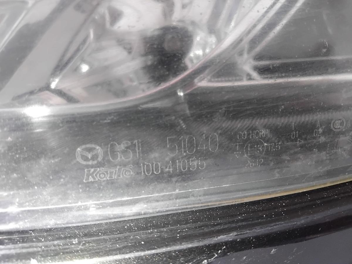 Mazda 6 II GH original Scheinwerfer vorn links Halogen mit LWR vergilbt BJ2010