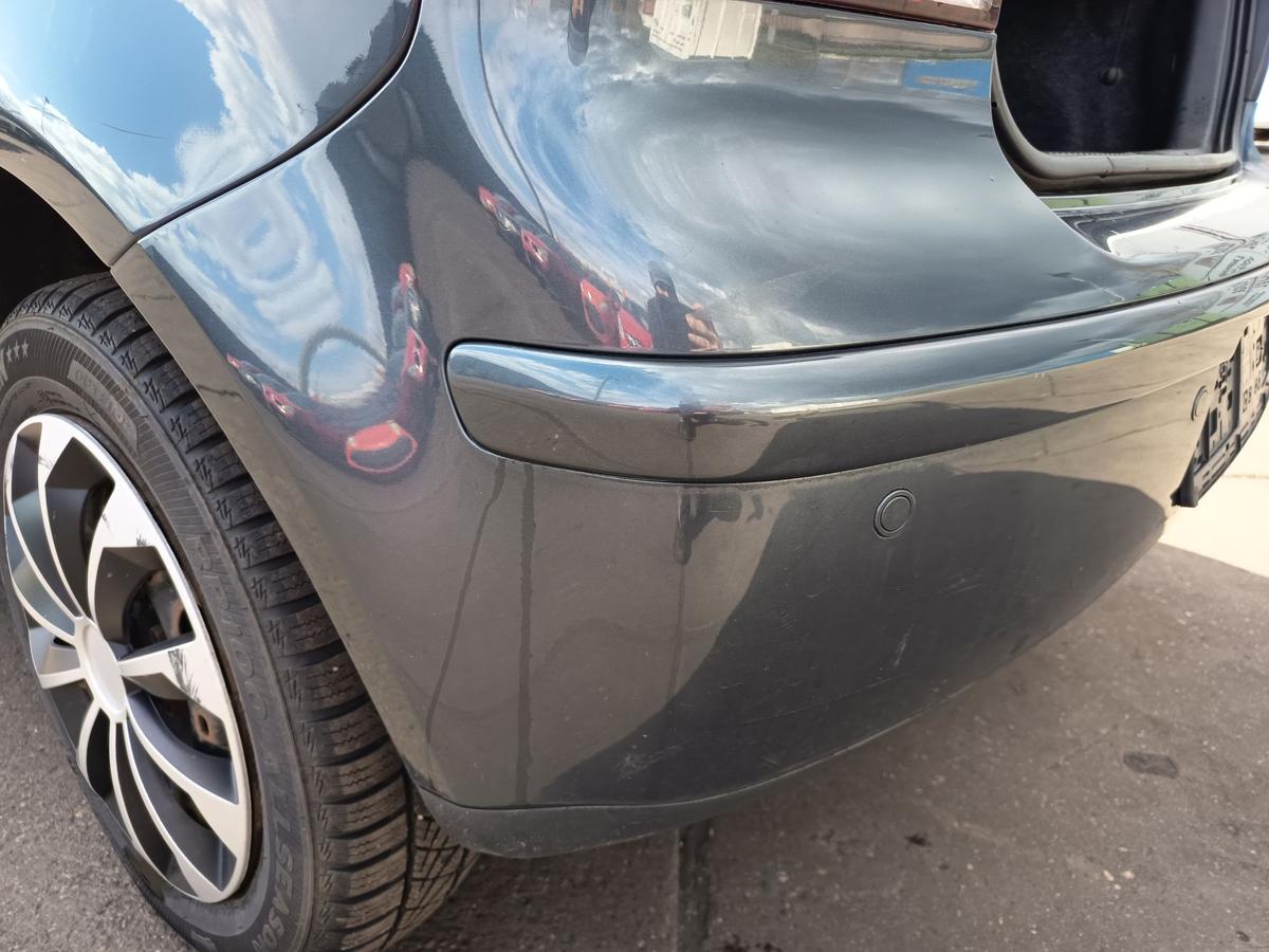VW Polo 9N3 original Sto&szlig;stange F&auml;nger hinten Heck C7V Anthrazitblau Bj 2007